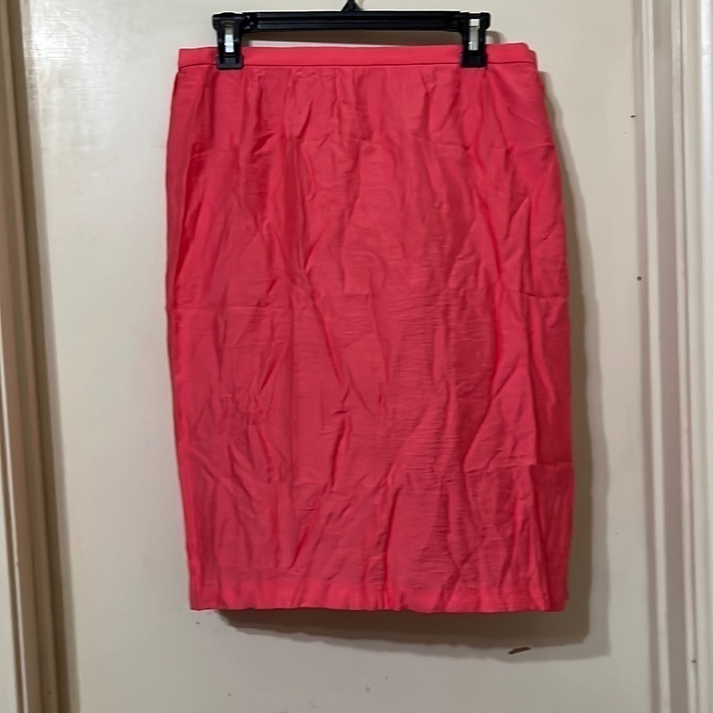 NWT Anne Klein Women's Washed Duppioni Skirt, Sun Up, 12